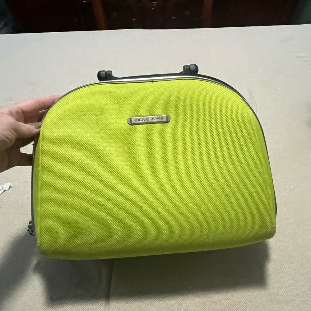 Luca Vergani Lime Green cosmetic travel Bag